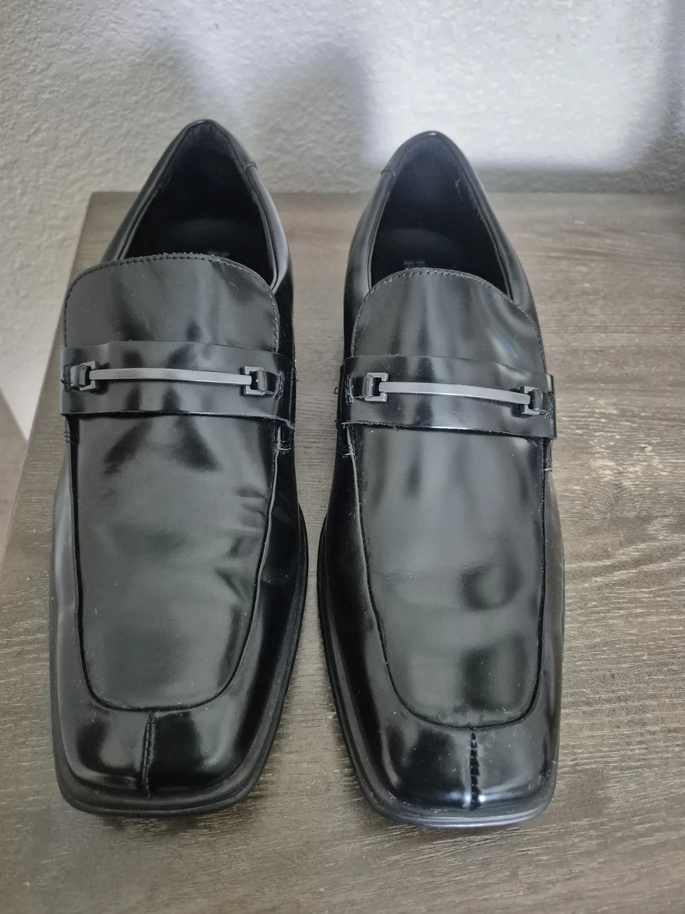 Kenneth Cole Reaction Men's Black Patent Leather Slip-On Loafers